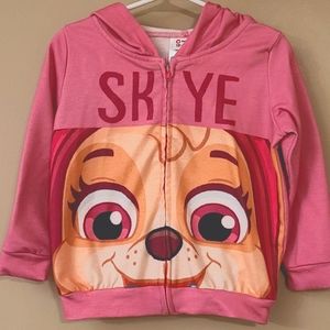 Paw Patrol Skye lightweight zip up hoodie